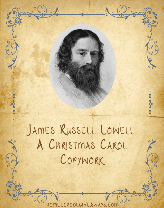 Free Copywork of Poem by James Russell Lowell